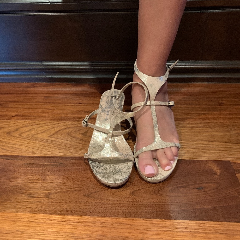 Nude/Metallic Gladiator Sandal